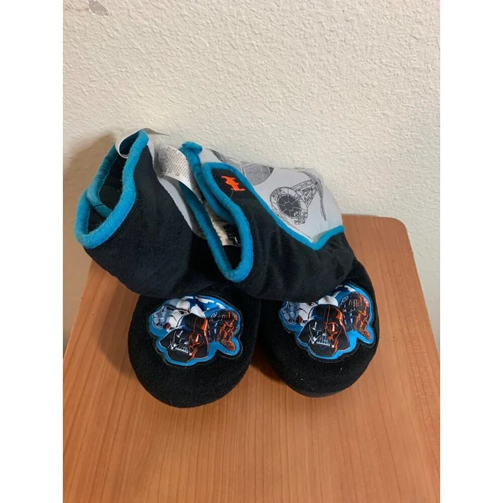 Disney Store Star Wars Boys Slippers Boots Size 13/1 Dark Side Darth Vadar Death